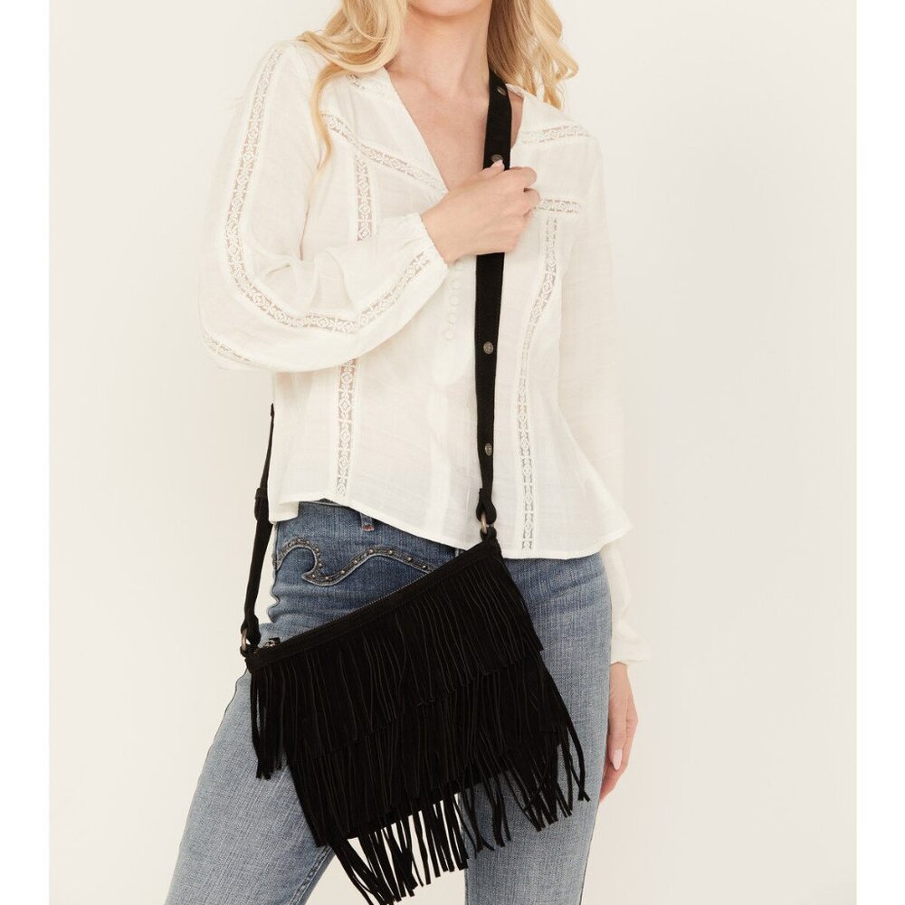 Indyllwind Fringe Suede Leather Crossbody Bag Fueled by Miranda Lambert Bag